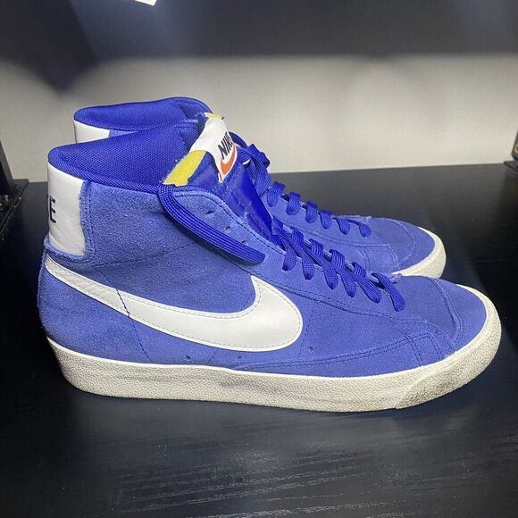 Nike Blazer Mid 77 Suede Deep Royal Blue Shoes CI1172-402 Mens Size 9